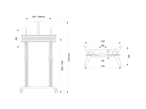 MB Motorized Public Floorstand Dual — pilt 6