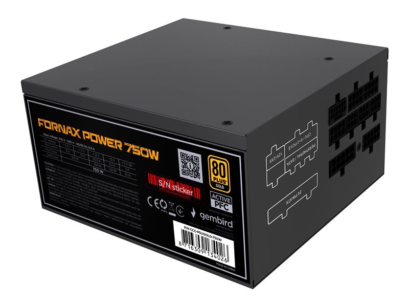 GEMBIRD Power supply unit 750W active PF — pilt 12