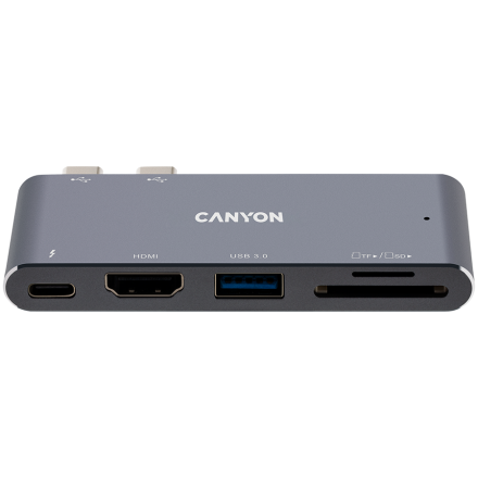 CANYON hub DS-5 5in1 Thunderbolt 3 4k Space Grey