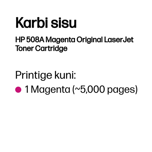 HP 508A Tonercartridge magentaw — pilt 3