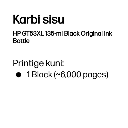 HP GT53 135ml Black Original Ink Bottle — pilt 2