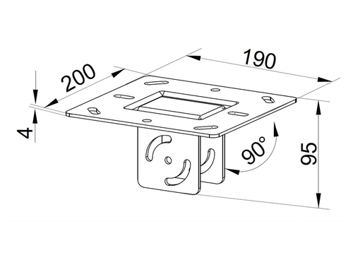 MULTIBRACKETS Pro Series Ceiling Plate — pilt 2