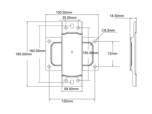 MB Pro Series - Wallmount Plate Small — pilt 11