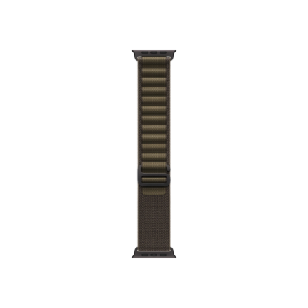 APPLE 49mm Dark Olive Alpine Loop - Medium - Black Titanium Finish | Apple