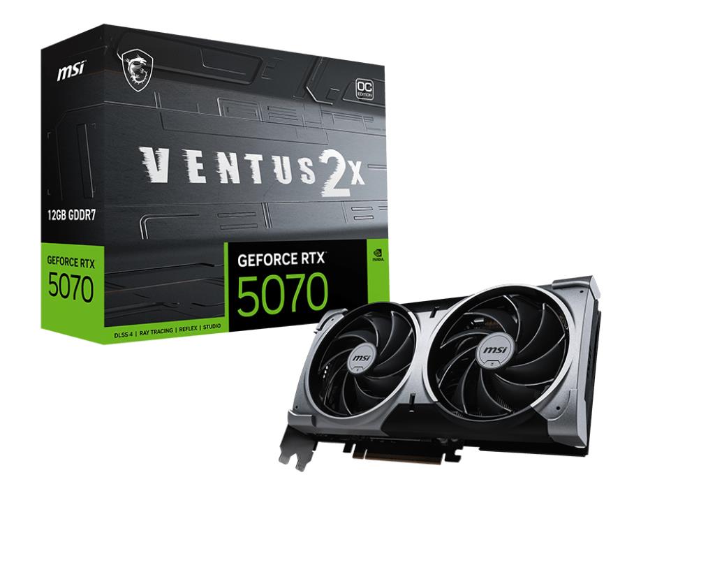 MSI Graphics Card GEFORCE RTX 5070 12G VENTUS 2X OC