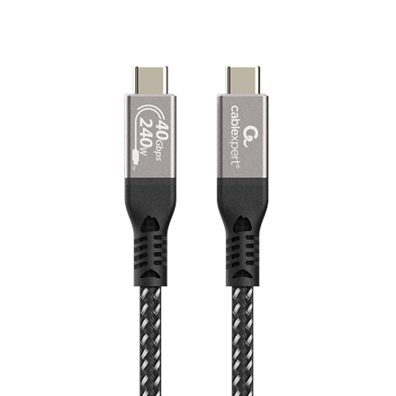 Cablexpert Premium USB4 Type-C charging and data cable, 40 Gbps, 240 W, 0.5 m | CCBP-USB4-CMCM240-0.5M