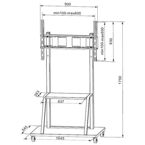 TECHLY 105575 Techly Mobile stand for la — pilt 3