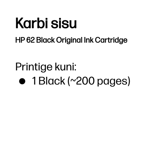 HP 62 Black Ink Cartridge — pilt 2