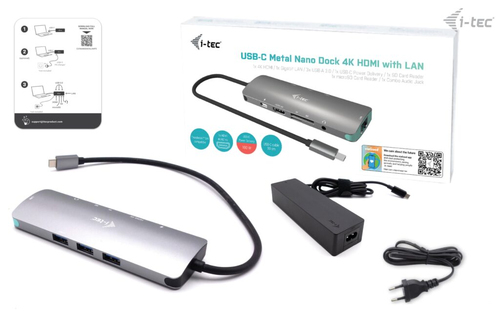 I-TEC USB C MetalNanoDock 4K HDMI+PD100W — pilt 5