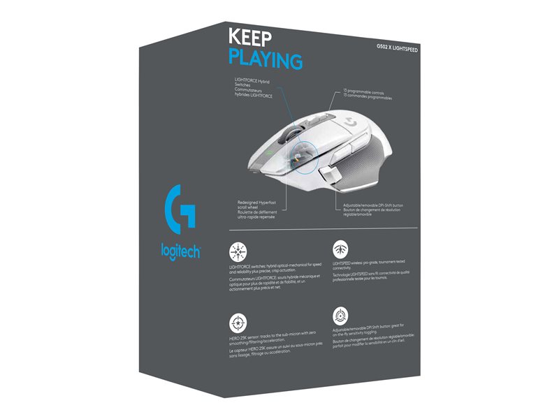 LOGI G G502 X LIGHTSPEED Mouse optical — pilt 9