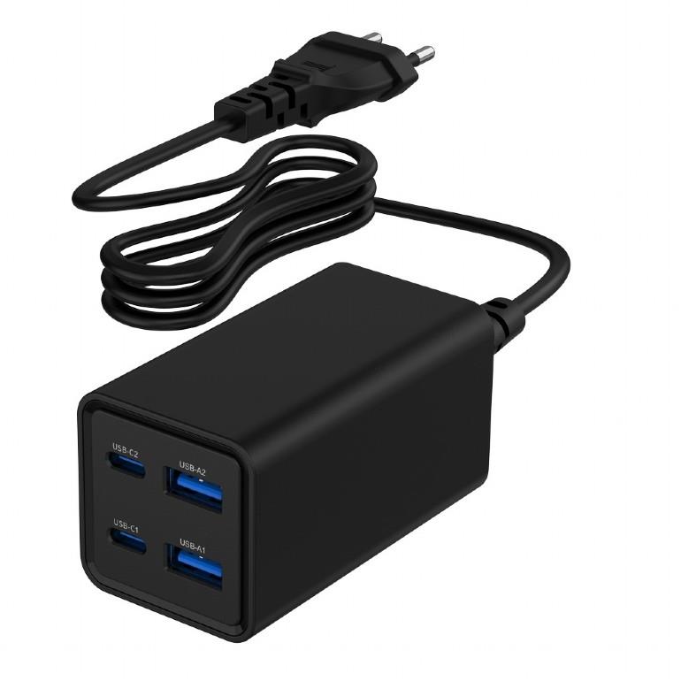 GEMBIRD 4-port 65 W GaN USB PowerDeliver