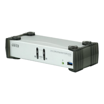 Aten 2-Port USB 3.0 DisplayPort KVMP Switch (Cables included) CS1912-AT-G