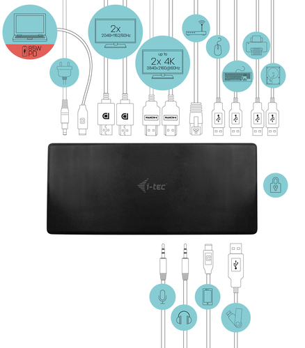 I-TEC USB-C Quattro Docking Station 85W — pilt 4