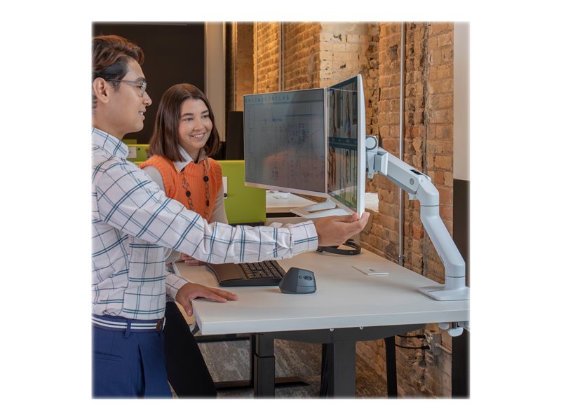 ERGOTRON HX Dual Monitor Desktop Arm whi — pilt 7