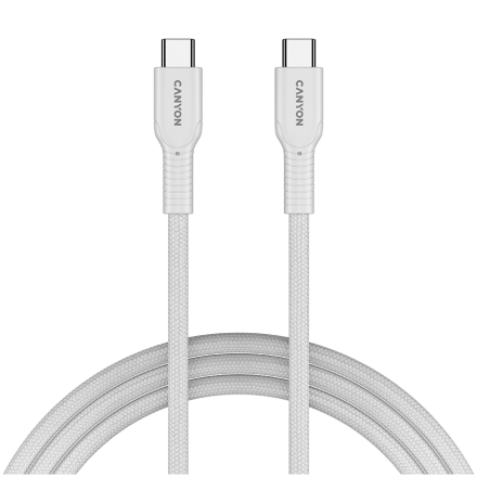 CANYON cable OnWire 60CL C-C 60W COLOR Braided 1m White