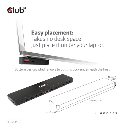 CLUB 3D CLUB 3D USB C GEN 2 DOCK — pilt 11