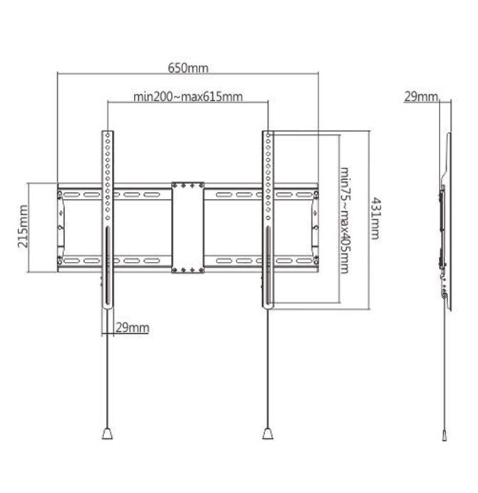 GEMBIRD TV wall mount fixed 37-80i