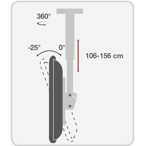 TECHLY 309357 Techly Ceiling mount for T — pilt 10