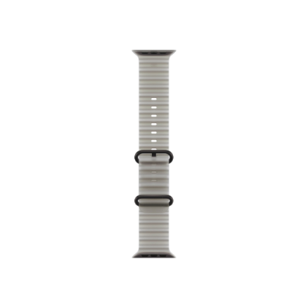 APPLE 49mm Translucent Grey Ocean Band - Black Titanium Finish | Apple