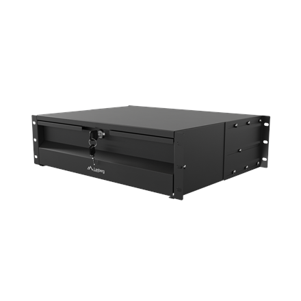 Lanberg 19" Drawer 3U/483x360 mm max load capacity up to 90 kg  4 point assembly, Black | Lanberg